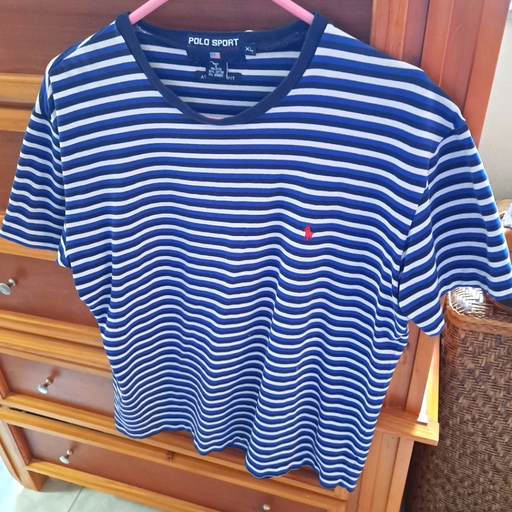 Men's Polo Sport XL Multi Stripe Shirt